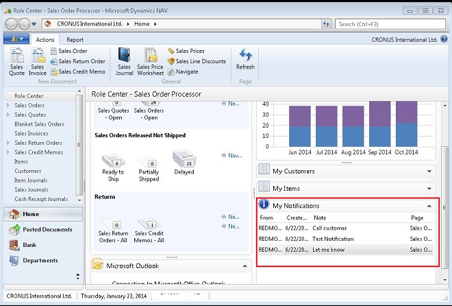 RoleTailored client MyNotifications part example